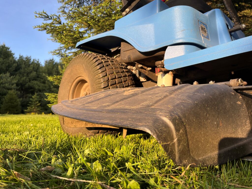"I remember looking up and seeing the riding lawn mower on top of me," 