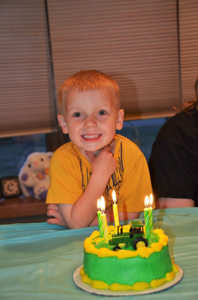 Jaxon with Cake
